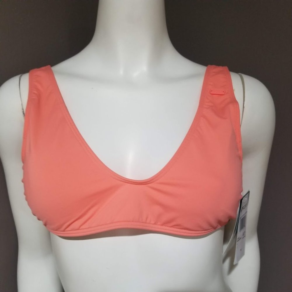 Roxy  Beach Classics Elongated Bikini Top Fusion Coral Size Medium - Picture 2 of 9